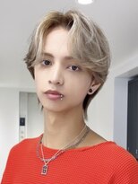 ニュアージュ 表参道 南青山(Nuage’) センターパートウルフカルマパーマ【Nuage'】ブリーチメンズ