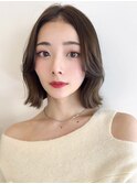 レイヤーカット/オリーブベージュ/ボブ/顔周り/前髪/韓国/横浜