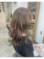 ブルー 盛岡店(BLUE)&nbsp;黒髪/グレーベージュ/レイヤーロング/前髪パーマ