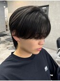 黒髪マッシュナチュラルマッシュメンズヘア韓国ツーブロック
