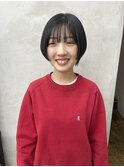 前髪ありひし形ショート