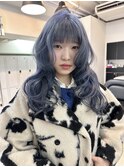 色落ちまで可愛い寒色カラー!