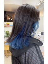 オリビアヘアー(OLIVIA HAIR) インナーブリーチ×鮮やかブルー