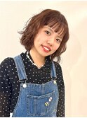 パーマ/ミディアム/ボブ/