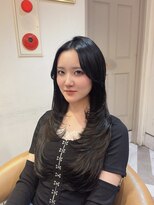 ロンドアベニール 北千住(Lond avenir)&nbsp;レイヤーカット/グレージュブラウン/韓国巻き/顔周りカット