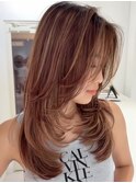 ブリーチハイライト髪質改善ダブルカラーレイヤーカット本厚木