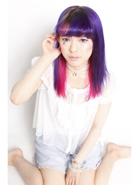 オーバーキャプテンネイキッド(OVER CAPTAIN NAKED) クレイジーカラー★パープル×ピンク