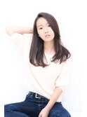ダークグレージュ×ストレート     by 元武