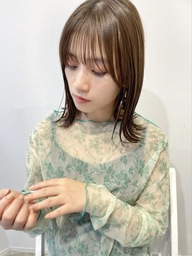 レトン 銀座(leton) ボブルフ/ショコラベージュ/カール/艶ボルドー［銀座］