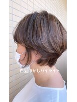 ジュジュル 稲毛本店(jujur) 白髪ぼかしハイライトショコラベージュ/ボブルフ/カール