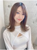 外ハネ小顔ミディ×大人かわいい