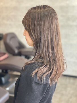 ソイクフ 四条大宮店(SOY-KUFU) 大人可愛い20代30代40代前髪パーマグレーベージュレイヤーロング