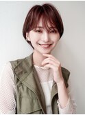 大人可愛い20代30代40代50代前下がりショートボブ丸みショート