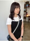 モテラベンダーブラウン 透明感　クビレミディ 担当渡辺聖