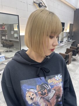 シオ ヘアー デザイン(Sio. hair design) ハイトーンBOB 切りっぱなしボブ