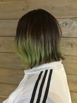 メイカ(MEIKA)&nbsp;【 ライトグリーン × デザインカラー × ボブ 】浅野美紀