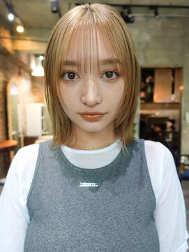 ミンクス 青山店(MINX) ハイトーンあご下ボブ