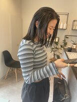 メデル(mederu) 美髪ストレートパーマ艶髪ストレート切りっぱなしボブミディアム
