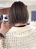 大人可愛い30代40代50代ボブハイライト/小顔ボブ/顔まわり/福岡