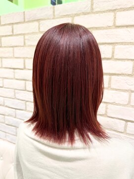 アッシュ 十日市場店(Ash) ピンクカラー／ボブ