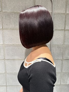 ノル 栄矢場町(nol) ボブ×ボルドー(レッドバイオレット/ダークラベンダー/丸みボブ)