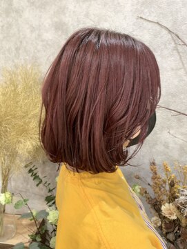 ジュラク(JURAKU) 韓国風ボブ×ワインレッドカラー