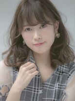 リソラ 池袋(LiSora)&nbsp;ミルクティーブロンド/デジタルパーマ/ダークブルー[池袋]