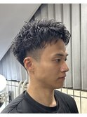 ピンパーマ/スパイキーショート/短髪