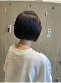 ボブ/ミニボブ/ぱっつん/切りっぱなし/つや髪/暗めカラー/オイル
