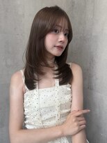 ラベル 渋谷(LAVEL) ハッシュカットミディアムレイヤーシースルー前髪カット髪質改善