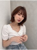 結べるくびれボブ/グレージュ/シアーバング[大宮駅東口] ★