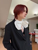 アカネ(Akane)&nbsp;ブリーチなしダブルカラー　ワインレッドカラー　10代　20代