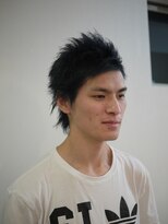 アーク シエル(Ark Ciel)&nbsp;アップバングウルフ風黒髪暗髪爽やかカジュアルモテヘア