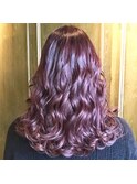 mowen 南堀江 パープルカラー×セミウェットウェーブ×艶髪