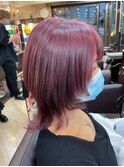 ウルフカット×ブリーチ×カシスピンク【ウルフカット/大村】