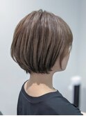 ショートボブ×マッシュスタイル×ショコラアッシュ×モードヘア