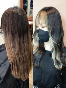 カルフール ロコ 草加西口店(Carrefour LOCO) インナーカラー/フェイスフレーミング/デザインカラー/ツヤ髪