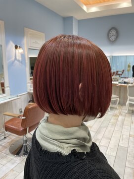 エイミーバイネオリーブ(amy by neolive) 大人可愛いぱっつんボブ/チェリーレッド