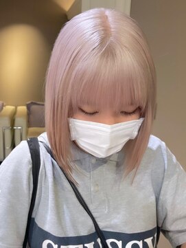 ベレーザ 渋谷(BELEZA) ba1559ホワイトミルクティーブリーチオンカラーコリアンスタイル