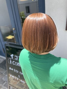 イコマ(icoma) 肌映えcolor【オレンジベージュ】×レイヤーボブ