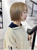 ショートボブ ブリーチ ベージュカラー 吉祥寺 学割U24 《宮坂》