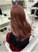 韓国顔まわりレイヤーカットグレージュオリーブベージュブラウン