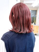 セイドット リー(Say. Ree)&nbsp;say.ベビーピンクレイヤーボブハイトーンカラーチェリーレッド