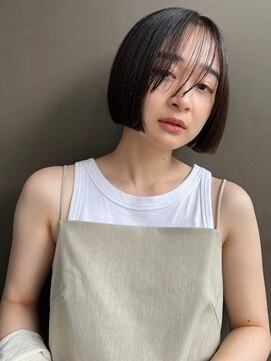 シーン(SCENE) 切りっぱなしボブ　グレージュ　ミニボブ　透明感【天神/今泉】