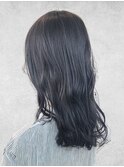 20代30代　暗めアッシュグレー　透明感カラー　オフィス