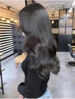 サルファ ヘアデザイン 名古屋 丸の内(S.ALPHA HAIR DESIGN)&nbsp;グレージュ切りっぱなしボブ前髪ありミニボブミルクティベージュ