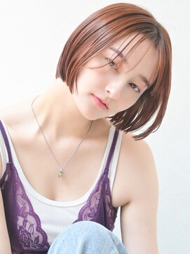 アイニティ(Inity) [Inity]オレンジベージュ×ミニボブ[心斎橋/髪質改善/縮毛矯正]