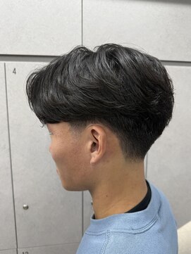 ニコ トウキョウ ロジック(nico TOKYO Logic) メンズセンターパートニュアンスパーマアップバング