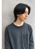 センターパート×レイヤーミディ