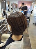 長めボブスタイル/内巻きワンカールスタイル/堺北花田